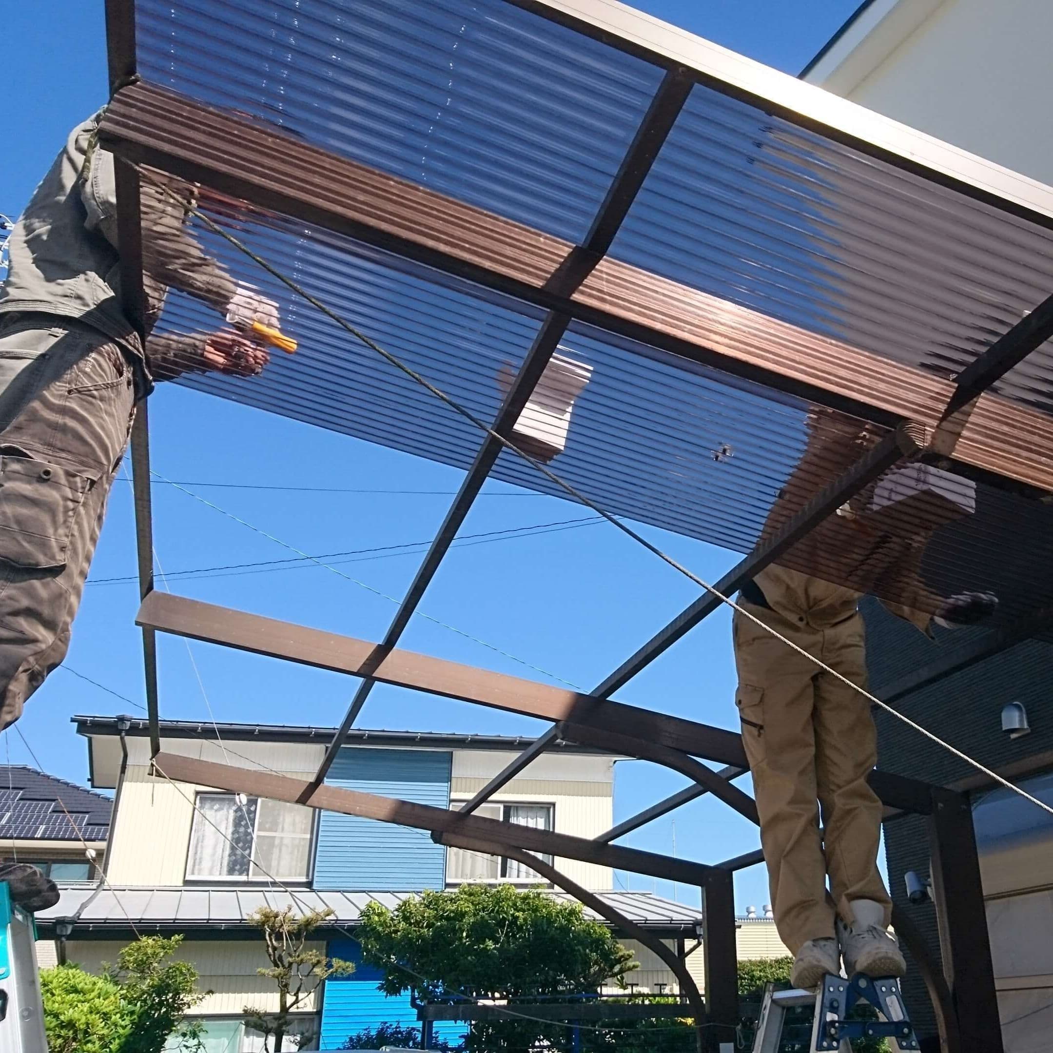 波板張替え 豊明市 | 豊明市でエクステリア工事ならイズ美